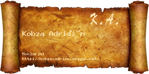 Kobza Adrián névjegykártya