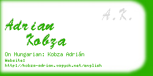adrian kobza business card