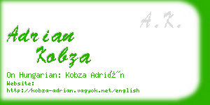 adrian kobza business card